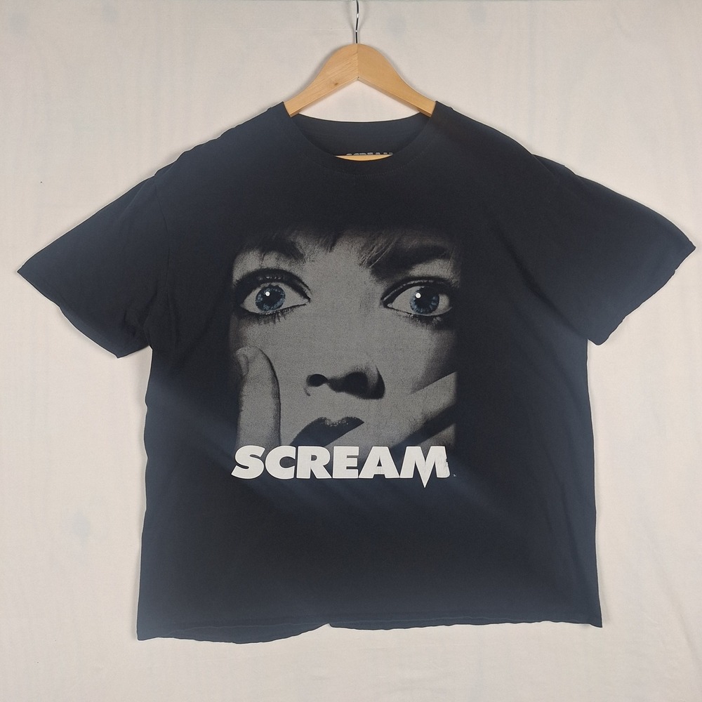 Scream Movie Graphic T-Shirt Horror Film Casey Becker Black XL 100% Cotton